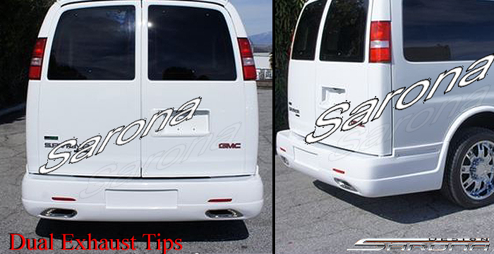 Custom GMC Savana Van  All Styles Rear Bumper (1996 - 2023) - $790.00 (Part #GM-012-RB)